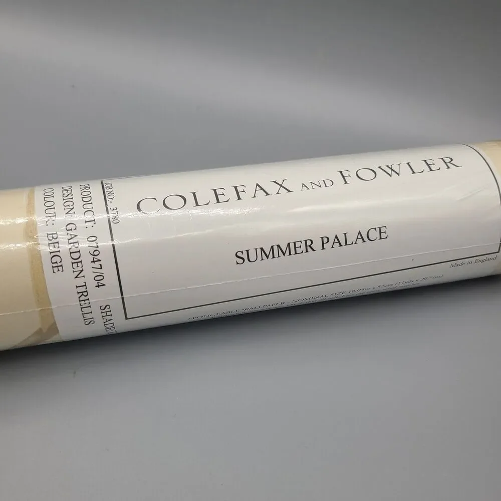 Colefax and Fowler - Summer Palace - Garden Trellis 7947/04 Beige1 Roll New